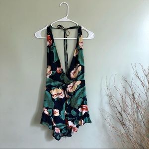 Tropical Print Romper